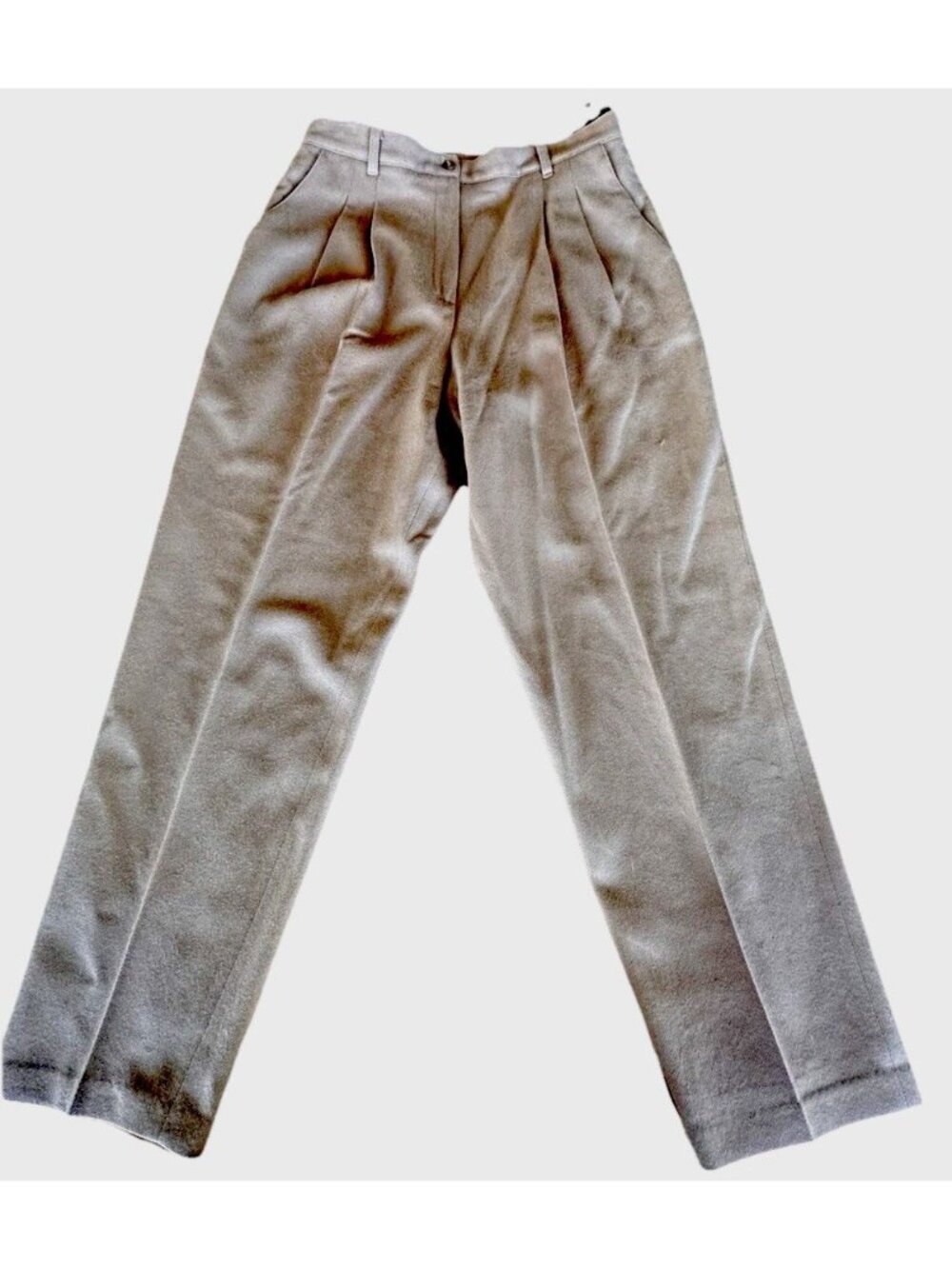 Vintage Sag Harbor Camel Wool Trousers Zipper Size 12 Made in USA Pleated